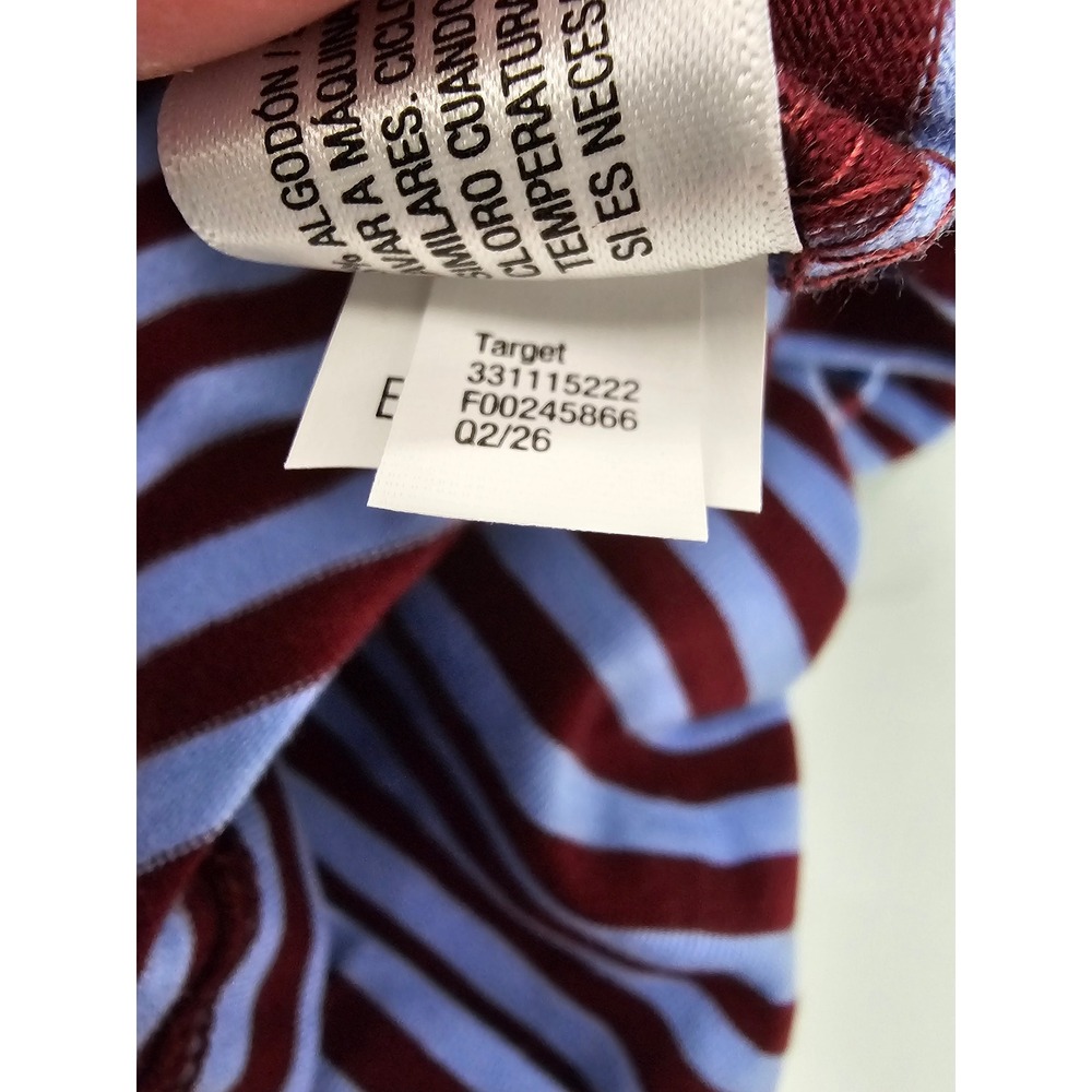 Wild Fable Womens Striped Pullover Top Blue Cotton Blend Casual Size Small - Picture 6 of 7